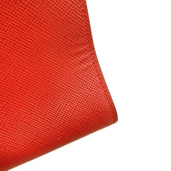 100% Authentic PRADA Monochrome Bag Red Saffiano Leather Handbag - Picture 8 of 14